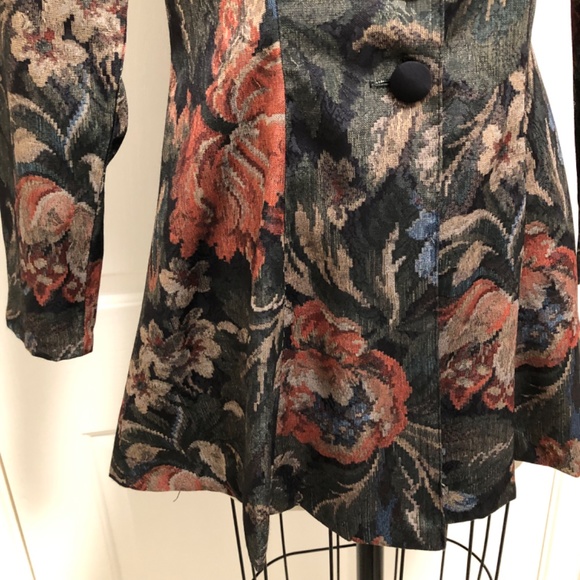 NWOT - Black & Multi Floral Fit & Flare Jacket - Picture 6 of 16